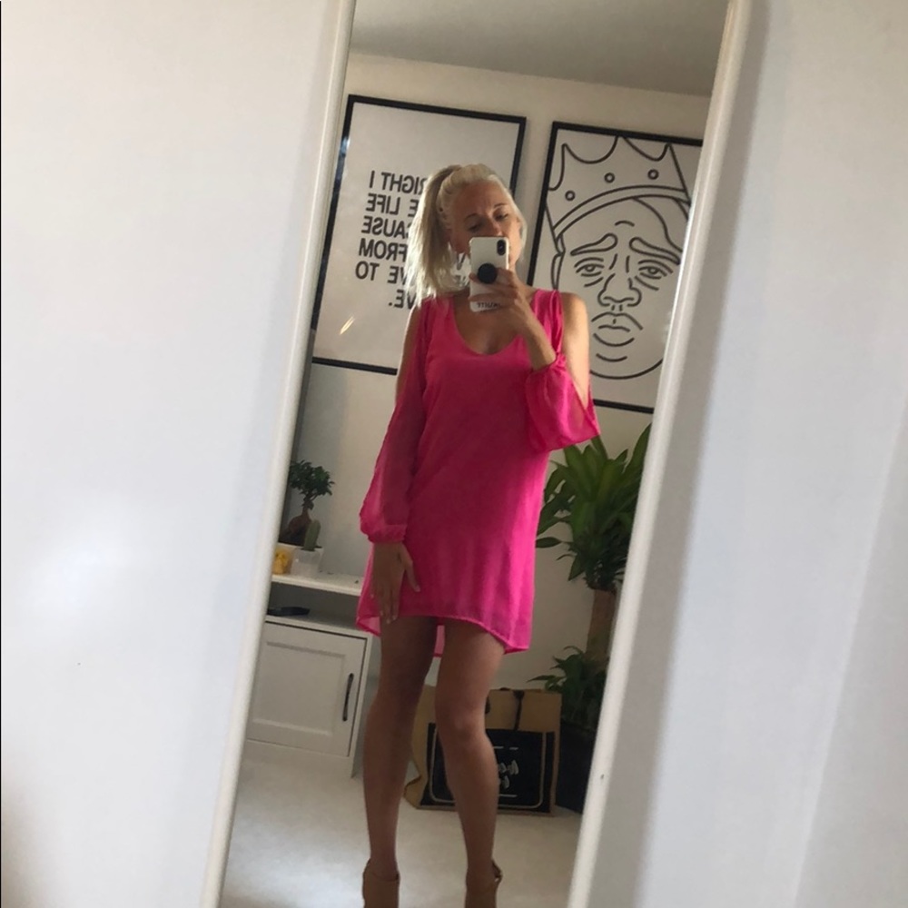 Tobi Hot Pink Mini Dress. NWOT